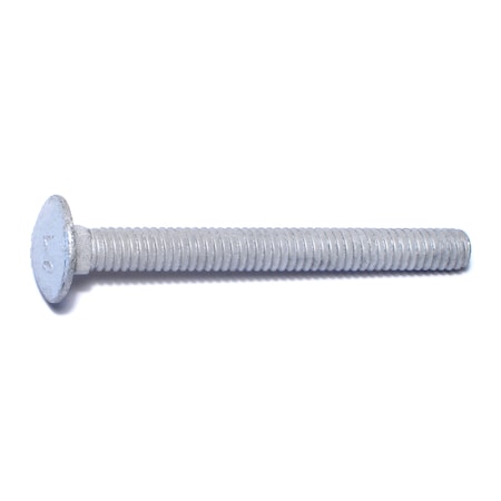Midwest Fastener Carriage Bolt, Square Neck, 20 (Coarse), 2-1/2 in L, Steel, Hot Dipped Galvanized, 15 PK 35186